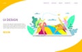 UI design vector website landing page design template Royalty Free Stock Photo