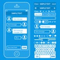 UI elements blueprint design vector kit in trendy Royalty Free Stock Photo