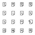 UI files line icons set