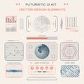 UI flat design web elements template set interface layout symbol vector. Royalty Free Stock Photo