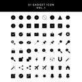 Ui gadget icon set glyph style vol 1 Royalty Free Stock Photo