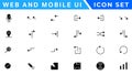 UI icons set. Vector. For mobile, web, social media, business. User interface elements for mobile app. Simple modern design Royalty Free Stock Photo