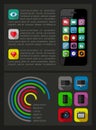 Ui, infographics and web elements including flat d Royalty Free Stock Photo