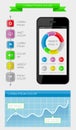 Ui, infographics and web elements including flat d Royalty Free Stock Photo