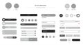 UI kit elements display a collection of user interface components. It includes buttons, Royalty Free Stock Photo