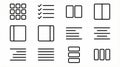 UI Layout and View Mode Vector Icons Set Royalty Free Stock Photo