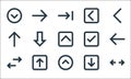 Ui line icons. linear set. quality vector line set such as opposite arrows, up arrow, opposite arrows, down arrow, up arrow, up Royalty Free Stock Photo
