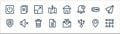 Ui line icons. linear set. quality vector line set such as unlock, usb, file, shield, switch, full screen, home, copy