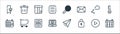 Ui master line icons. linear set. quality vector line set such as calendar, lock, list, calendar, share, box, search, remove