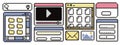 UI pixel frame collection Royalty Free Stock Photo