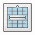 UI Scroll Grid Icon in a Doodle Style Royalty Free Stock Photo