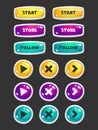UI set of game navigation Royalty Free Stock Photo