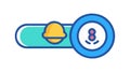UI Slider with Value Indicator Icon, vector design Generative AI Royalty Free Stock Photo