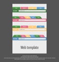 UI template. Web elements. UX.