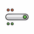 UI Toggle Switch Icon for On and Off Control Royalty Free Stock Photo