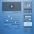 UI transparency flat design of web elements Royalty Free Stock Photo