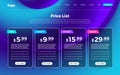 UI User Interface Price List 02