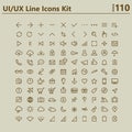 UI and UX big bold line icons kit