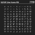 UI and UX big bold line icons kit