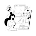 UI and UX design abstract concept vector illustration. Royalty Free Stock Photo