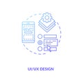 UI and UX design concept icon