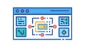 UI UX Design Flow: Website Development and User Interface, vector design Generative AI Royalty Free Stock Photo