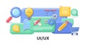 UI UX Design Illustration User Interface, User Experience Concept Royalty Free Stock Photo