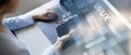 UI UX Design and User Interface Development Displayed on a Virtual Workspace Royalty Free Stock Photo