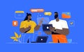 Flat Modern design Illustration of UI Design Royalty Free Stock Photo