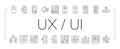 ui ux develop content research icons set vector