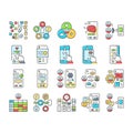 ui ux digital develop code app icons set vector