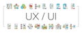 ui ux digital develop code app icons set vector