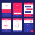 UI, UX and GUI template layout for Mobile Apps.