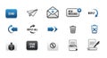 UI UX Icon Set for Email and Messaging Apps Royalty Free Stock Photo