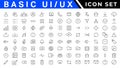 ui ux icon set, user interface iconset collection Royalty Free Stock Photo