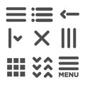 UI and UX Icons for Mobile or Web Applications