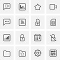 UI and UX, universal line icons set