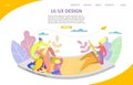 UI and UX vector website landing page design template Royalty Free Stock Photo
