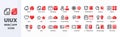 UI UX Web and App Icon Set - Modern Interface Icons for Mobile and Web Design Royalty Free Stock Photo