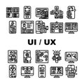 ui ux web interface app icons set vector Royalty Free Stock Photo