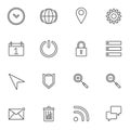 UI, Web essentials line icons set