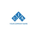 UIA letter logo design on WHITE background. UIA creative initials letter logo c n Royalty Free Stock Photo