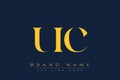 UIC abstract letter logo design Royalty Free Stock Photo