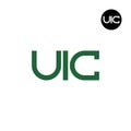 UIC Logo Letter Monogram Design Royalty Free Stock Photo