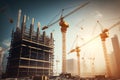 uilding under construction is steadily progressing, offering a glimpse into the exciting journey of architectural creation. Royalty Free Stock Photo