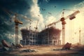 uilding under construction is steadily progressing, offering a glimpse into the exciting journey of architectural creation. Royalty Free Stock Photo