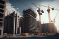 uilding under construction is steadily progressing, offering a glimpse into the exciting journey of architectural creation. Royalty Free Stock Photo