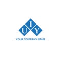 UIY letter logo design on WHITE background. UIY creative initials letter log