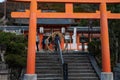 Through the Torii at Uji Shrine Royalty Free Stock Photo