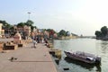 Ujjain embankment on the Shipra river. Ujjain, India Royalty Free Stock Photo